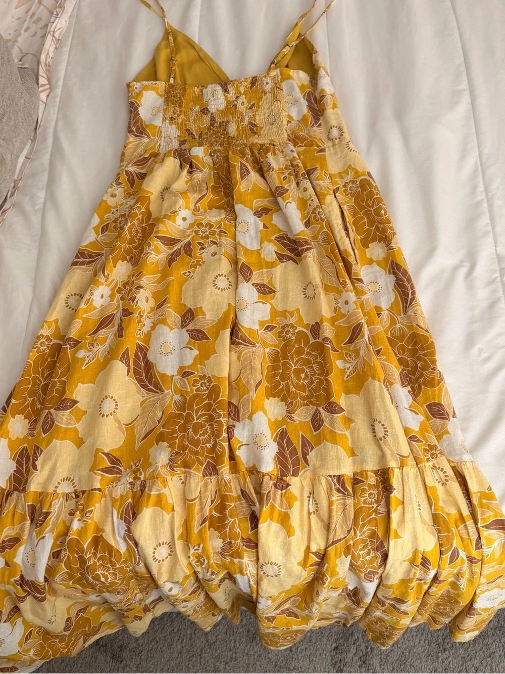Abercrombie & Fitch Yellow Floral Maxi Sundress